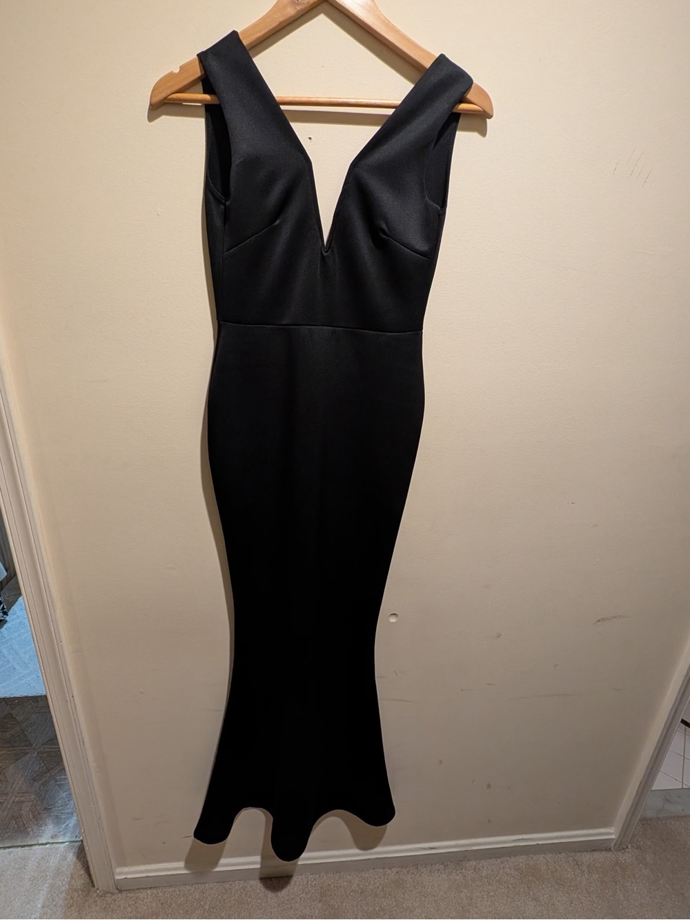Missguided Petite Black Plunge Maxi Dress